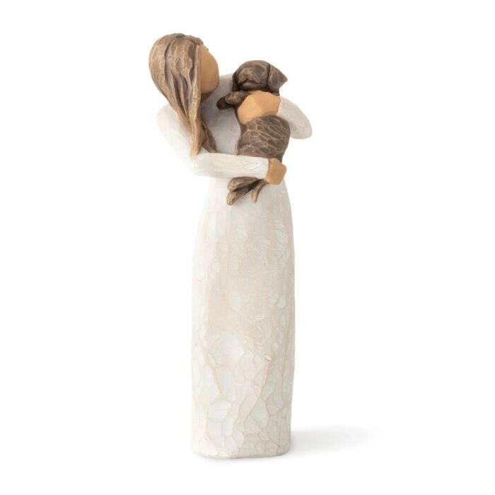 Willow Tree Adorable You (dark dog) Figurine